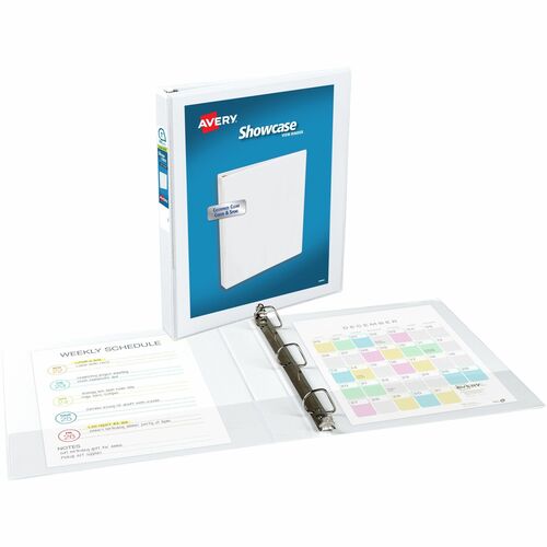 Avery  Showcase View Binder, 1" Capacity, 11"x8-1/2", White