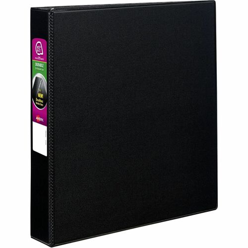 Avery  Binder w/Label Holder,Slant Ring,1-1/2" Cap,8-1/2"x11",Black