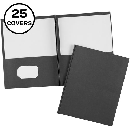 Avery  2-Pocket Fldr w/3-Prong Fstnr, Ltr, 20 Sht Cap., 25/BX, BK