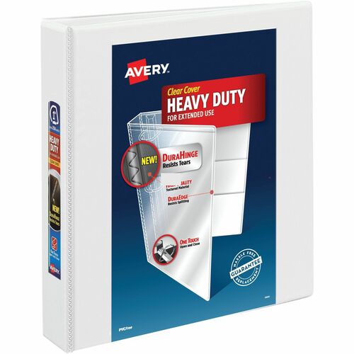 Avery  View Binder, Hvy-dty, EZD Ring, 1-1/2" Cap, White