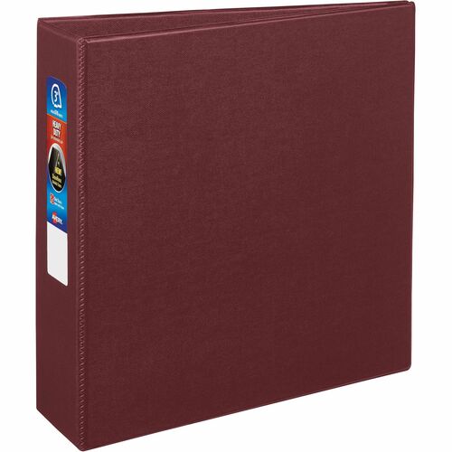 Avery  Binder, DuraHinge, 4 Pockets, 3" Cap, 8-1/2"x11", Maroon