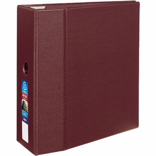 Avery  Binder, DuraHinge, 4 Pockets,5" Capacity, 8-1/2"x11", Maroon