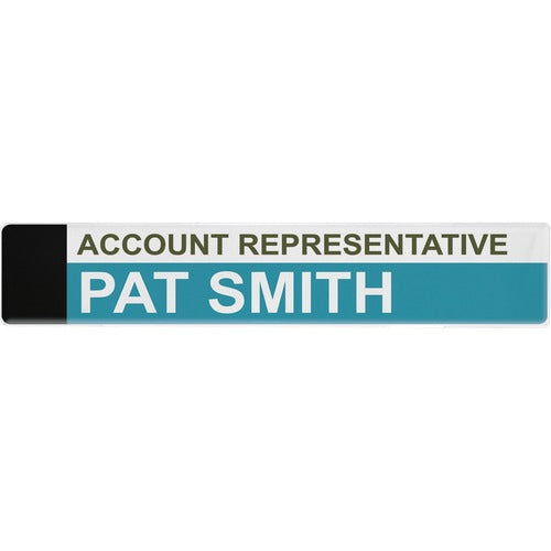 Advantus Corp.  Panel Wall Name Holder, 9"x2", Clear