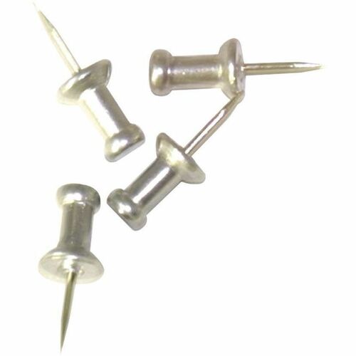 Advantus Corp.  Pushpins, 5/8" (16MM), 100/BX, Aluminum