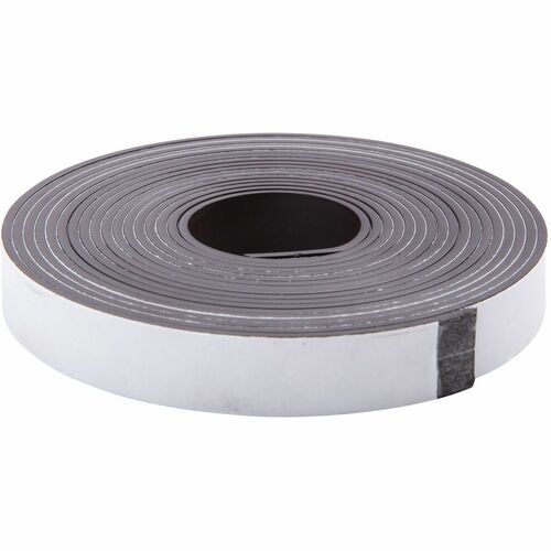 Baumgartens  Adhesive Magnetic Tape, Flexible, 1/2"x10' Roll, Black