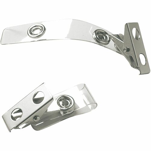 Baumgartens  ID Strap Clips, Prepunched, Vinyl, 25/PK, Clear