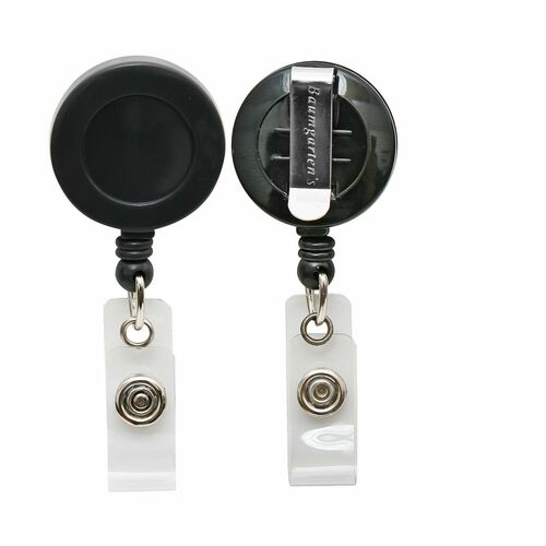 Baumgartens  Card Reel, with Belt Clip/Strap, Extends 30", 25/BX, Black