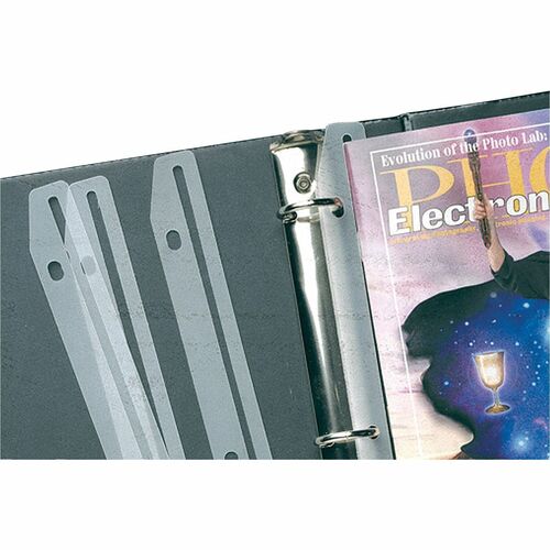 Baumgartens  Catalog/Magazine Organizer Strips,3 Ring,11-5/8"L,12/PK,CL