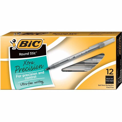 Bic  Ballpoint Pens,Stick,Fine Point,Frost Barrel/BK Ink