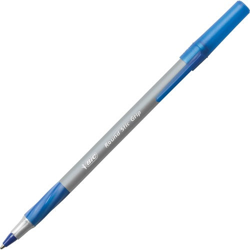 Bic  Round Stick Pen,Comfort Grip,Nonrefill,Med Pt,BE Ink