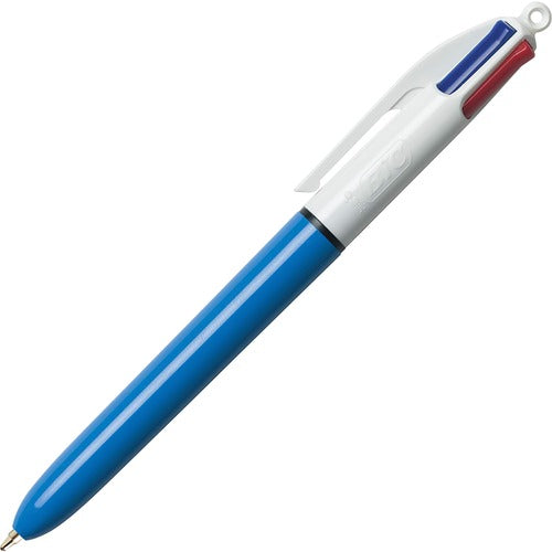 Bic  4-Color Ink Ballpoint Pen, Medium Pt, BE/WE Barrel/AST Ink
