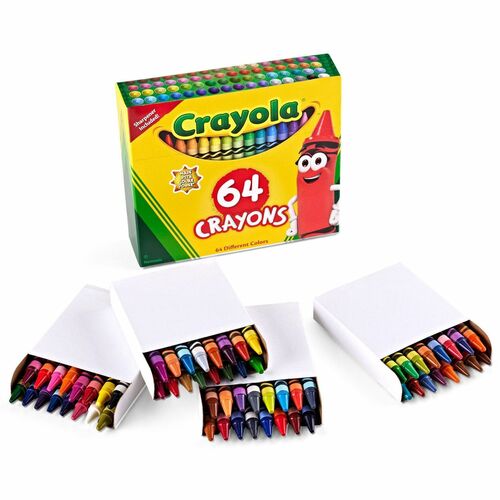 Crayola  Crayon Set, 3-5/8", Permanent/Waterproof, 64/BX, Assorted