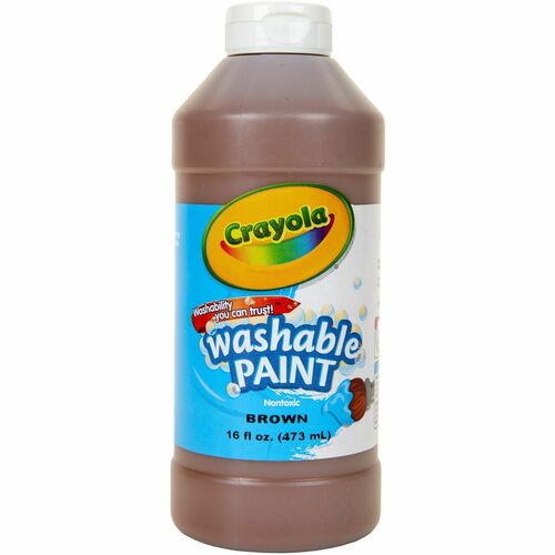 Crayola  Paint, Washable, Squeeze Bottle, 16 Oz, Brown