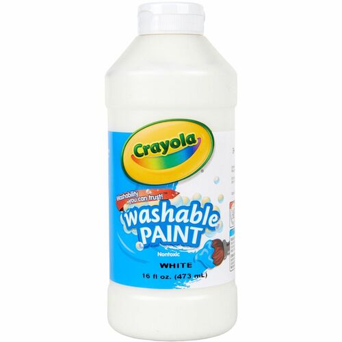 Crayola  Paint, Washable, Squeeze Bottle, 16 Oz, White