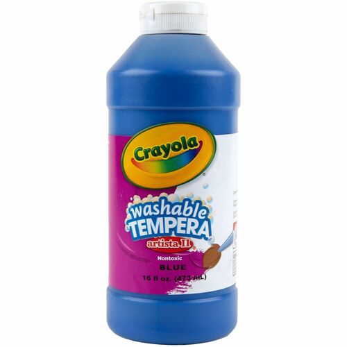 Crayola  Tempera Paint,All-Purpose,Artista II,Nontoxic,16oz,Blue
