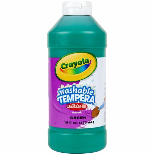 Crayola  Tempera Paint,All-Purpose,Artista II,Nontoxic,16oz,Green
