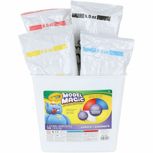 Crayola  Modeling Clay, 8 oz. Pouches, 2 lb, 4/Box, Assorted