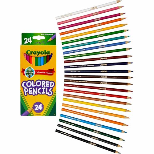 Crayola  Pencils, 3.3mm Colored Lead, 24/ST, Assorted