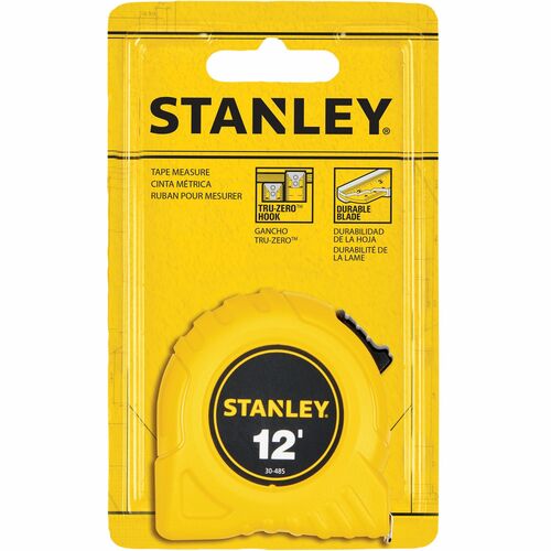 Bostitch (Stanley Bostitch)  Stanley Tape Rule, 12' Long, Thumb Latch Lock, 1/2" Wide, YW