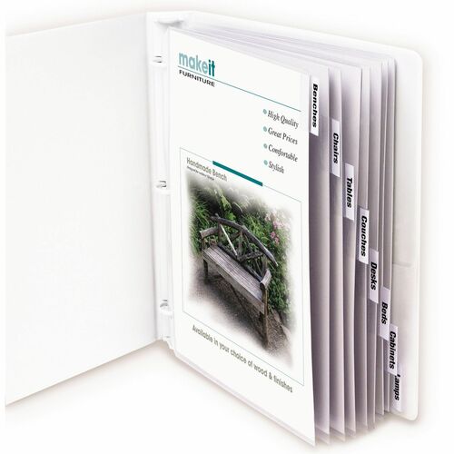 C-Line  Top Load Sheet Protector, 8 Tab, 8-1/2"x11", Clear