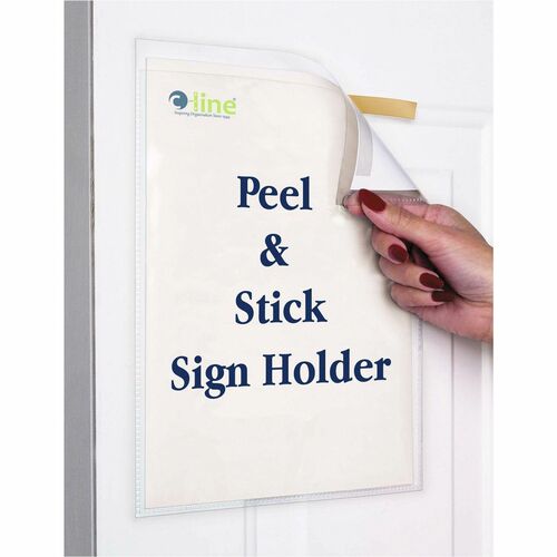 C-Line  Display Pockets w/ Antimicrobial, 8-1/2"x11", 10/PK, Clear