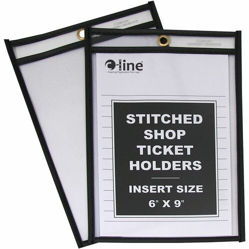 C-Line  Shop Ticket Holder, Stitched, 6"x9", 25/BX, Clear Vinyl