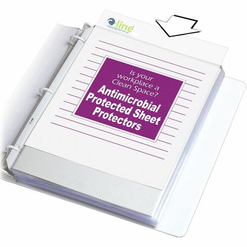 C-Line  Top-Load Sht Protectors,Antimicrobial,Heavywt,100/BX,CL