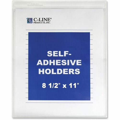 C-Line  Shop Ticket Holder,Self Adhesive,9"x12",50/BX, Clear