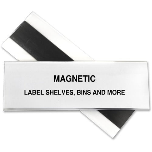 C-Line  Label Holder,Magnetic,f/ Shelf/Bin,2"x6",10/BX, Clear