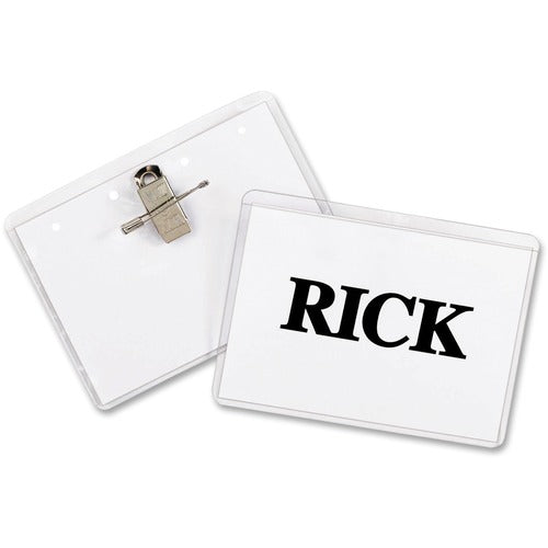 C-Line  Badge Holder Kit, Poly, Top-Load, 4"x3", 50/BX, CL