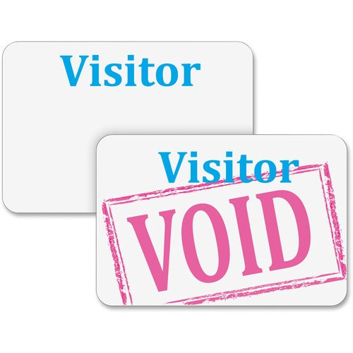 C-Line  Self-Expiring Visitor Badges, Self-Adhesive, 3"x2", 100/BX