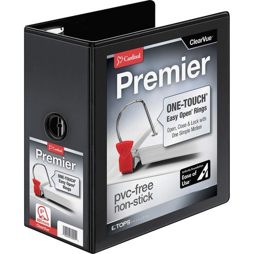 Cardinal  Binder,Slant D-Ring,5" Cap,8-1/2"x11",BK