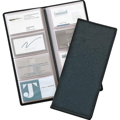 Cardinal  Card File,Non-Glr,96-Card Cap,4-1/4"x1/2"x10-3/8",BK