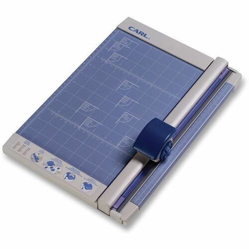 Carl Mfg  Rotary Trimmer, 12", 10 Sht Cap.,10-1/4"x12"x3/4", GY