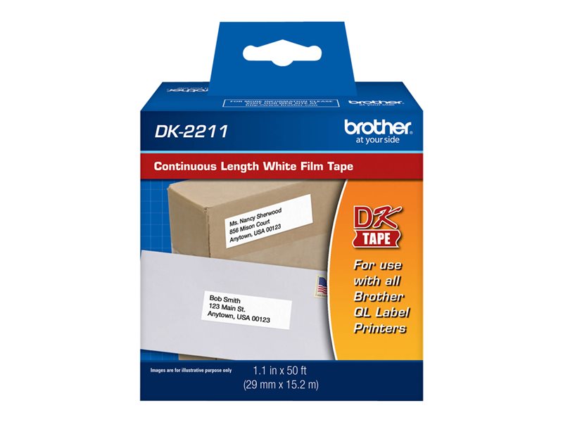 BROTHER DK2211 TAPE WHITE FILM 1.1" X 50'