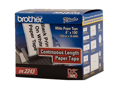 BROTHER DK2243 TAPE WHITE PAPER  4" X 100'