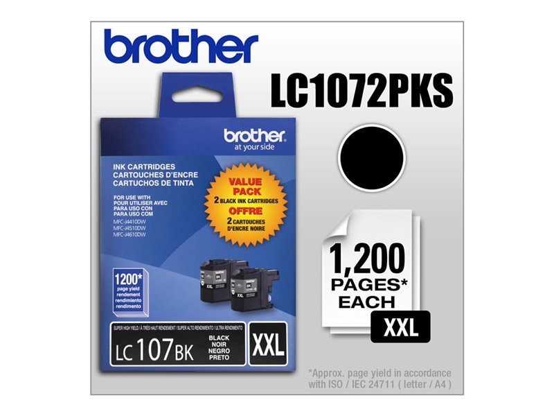 BROTHER MFC-J4410DW 2PK XH YLD BLACK INKS