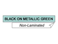 BROTHER 1/2" M TAPE 12MM BLACK ON GREEN