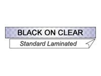 BROTHER 1/2" TX TAPE 12MM BLACK ON CLEAR