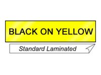 BROTHER 1" TX TAPE 24MM BLACK ON YELLOW