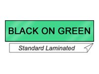 BROTHER 1" TX TAPE 24MM BLACK ON GREEN