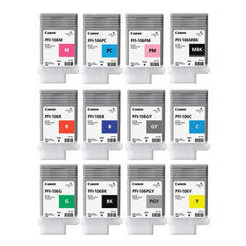 CANON IMGPROGRAF IPF6300 PFI106 12-COLOR INK KIT