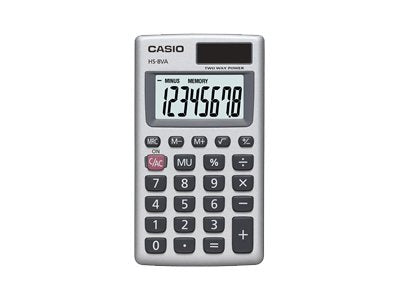 CASIO HS8VA 8 DIGIT BASIC HANDHELD CALC