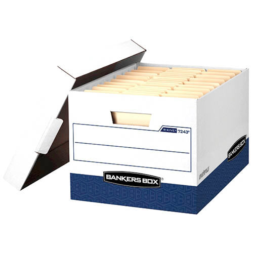 FELLOWES R-KIVE WHT/BLUE 12-LTR/LEGAL LIFTOFF LID