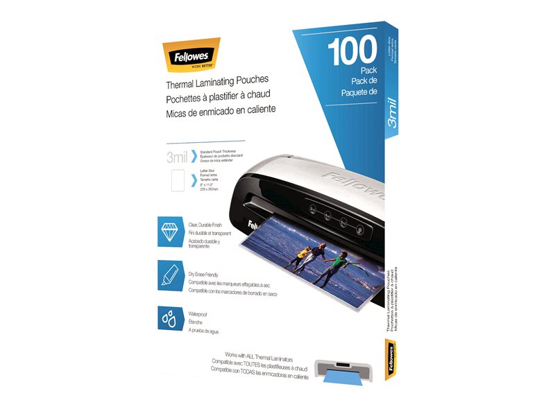 FELLOWES 5743301 LAMNATE 1000CT 3MIL LETTER SIZE