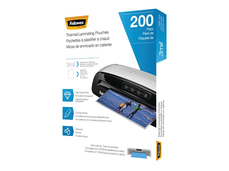 FELLOWES 5743401 LAMNATE 1000CT 3MIL LETTER SIZE