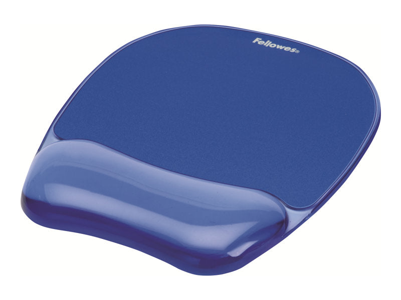 FELLOWES CRYSTAL GEL 4PK BLUE MOUSEPAD WRIST REST