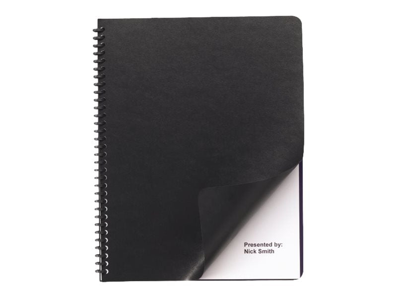 GBC REGENCY-BLK 50PK BIND COVERS-ROUND