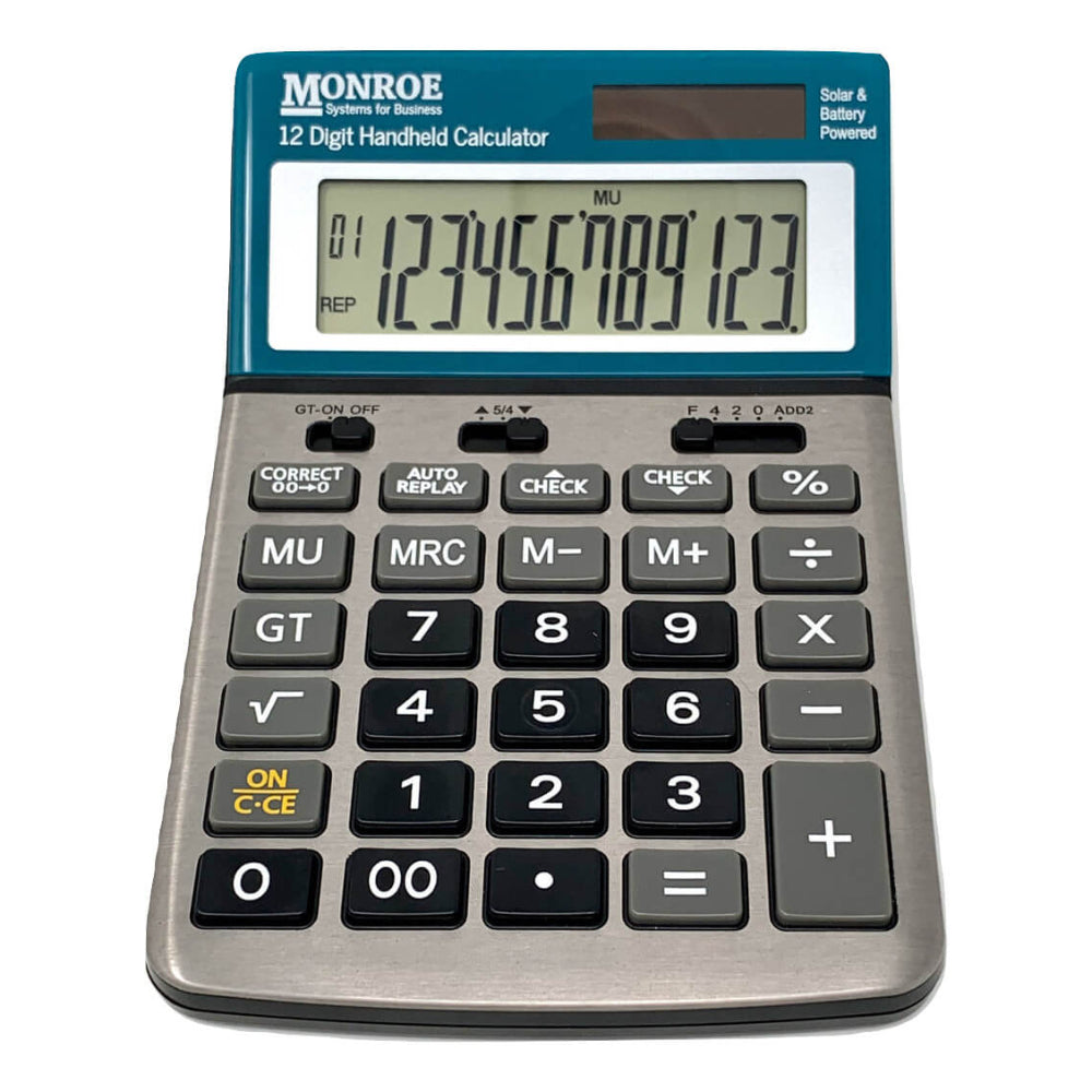 MONROE 12DHC 12 DIGIT HANDHELD CALCULATOR