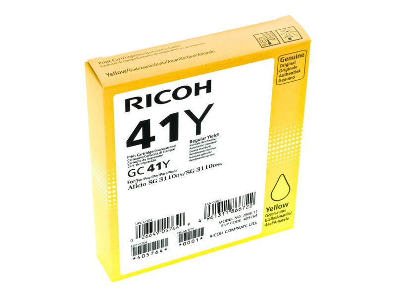 RICOH AFICIO SG3110DN GC41 SD YLD YELLOW INK